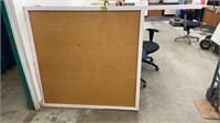 Peg board sheet. Measures 50x50 inches, 71 inches