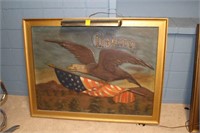 LIBERTY-FRAMED AND LIGHTED PAINTING