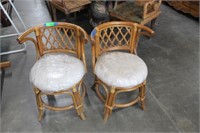 Pair of Padded Seat Chairs.