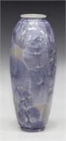 LEN LINDSEY STUDIO POTTERY BLUE CRYSTALLINE VASE