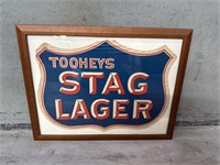 Early Framed TOOHEYS STAG LAGER Advertising