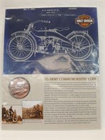 HARLEY DAVIDSON US ARMY COMMEMORATIVE COIN NEW