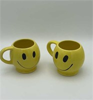 Pr. McCoy pottery smiley face mugs