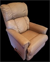CAMEL COLOR FAUX LEATHER COMFY RECLINER CHAIR