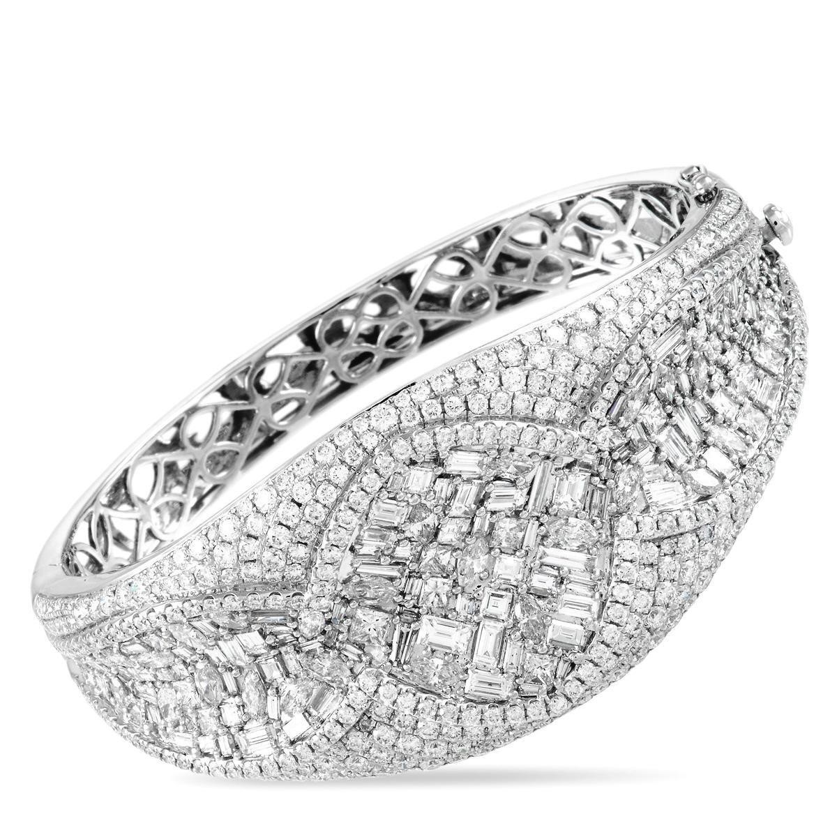 18K White Gold 15.41ct Diamond Bracelet