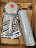 Kitchen utensils - cheese grater,ladle,& other