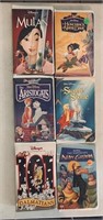 Six Disney VHS Movies