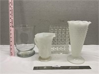 Lot Of Milk Glass & Clear Glassware