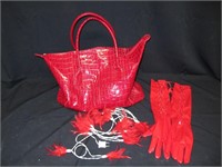 Red Bag, Gloves & Feather Lights