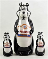 VINTAGE HAMM'S BREWING BEAR DECANTER & SHAKERS