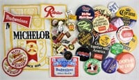 CIRCA 1970-80s BEER PINS & PATCHES