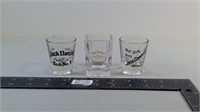 Lot of 3 Jack Daniels Shot Glasses