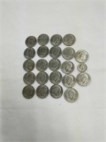 23pc Lot 22 Ike Dollars & Susan B. Anthony Dollar