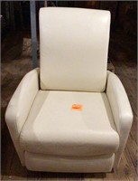 Ivory leather recliner
