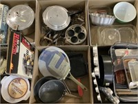 (6) Boxes Kitchenware, Bakeware, Pans