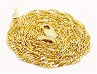 Long 24.5" 14K Y Gold Link Necklace 2.9g