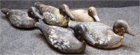 (5) Hand-Carved Wooden Duck Hunting Decoys