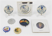 3 Tillie The Toiler Buttons, Boy Scout Button, Etc