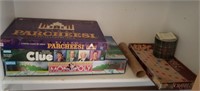 Games- Parcheesi, Monopoly, Scrabble
