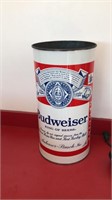Budweiser Beer Can trash can approx 19” tall