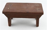 Primitive Pine child’s mortised step stool 6”x10"