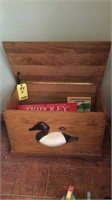 Wood Duck Decoy Toybox w/Games, Markers & More