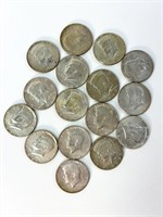 1960s 40 Percent Kennedy Silver Half Dollars