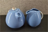 Hall Blue Rose Parade Teapot & Creamer