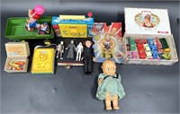 Lot of Vintage Toys - Kewpie Doll, Play Radios +