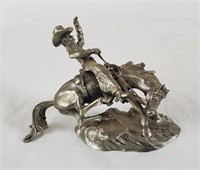 Bronco Cowboy Pewter Figurine, Heritage Co.