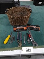 Basket with Tools, Batteries