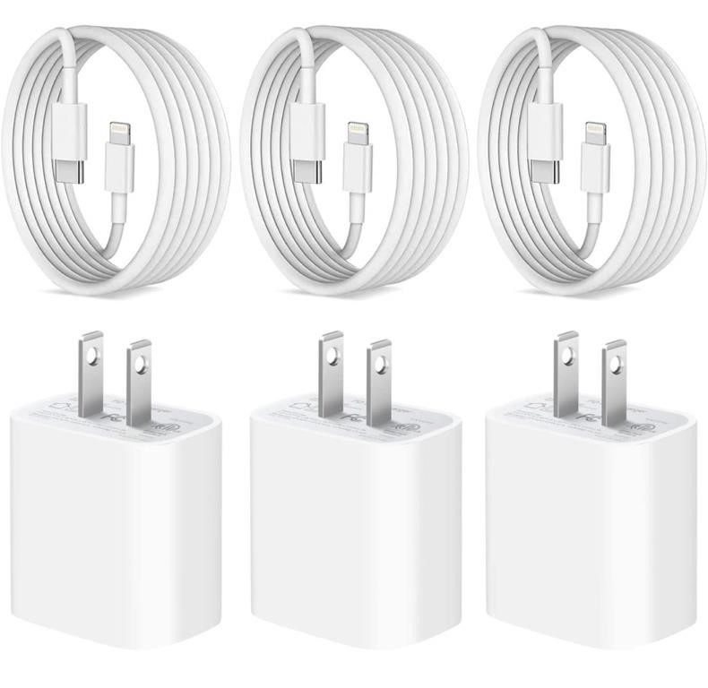 (new) 3-pack iPhone Charger Super Fast Charging