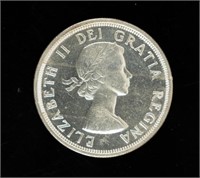 Coin 1953 Canada One Dollar Silver Coin-Gem BU