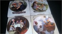 SET OF 4 NORMAN ROCKWELL PLATES