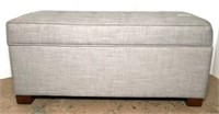 Shelton Grey Upholstered Storage Ottoman