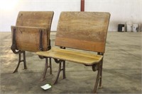 (2) Vintage School Desks