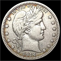 1914-D Barber Quarter NEARLY UNCIRCULATED
