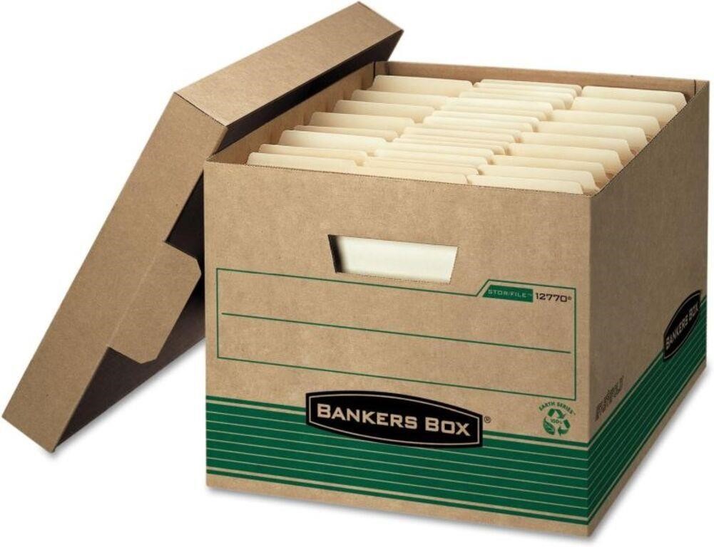 20-Pk Bankers Box 12770 Storage File Boxes,w/Lid,