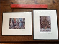 2 signed Michael Leu NYC prints