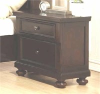 Cherry Stained Night Stand Round Hill Furniture