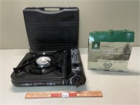 WOODS PORTABLE CAMPING GAS STOVE SEEMS UNUSED