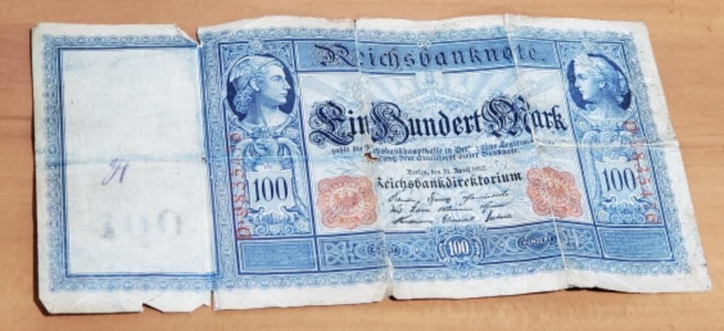 April 21.1910 German 100 Hundert Mark