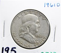 1961 D FRANKLIN HALF DOLLAR COIN