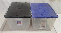 (2) FlipTop 12 Gallon Crates