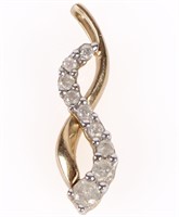 10K YELLOW GOLD DIAMOND PENDANT