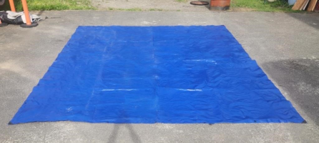 New 12'×16' Blue/Silver Tarp with Reinforced