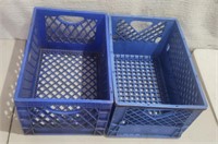 (2) Rectangle Milk Crates