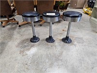 3 vintage stools 24" tall