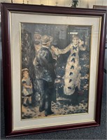 36” Artwork Featuring Man & Woman Signed Renoir