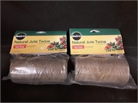 New Lot of 2 Miracle Gro Natural Jute Twine